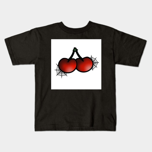 cherries Kids T-Shirt by lizajambalaya